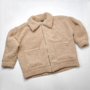 Wild Fable Teddy Bear Sherpa Zip Up Jacket Size ML